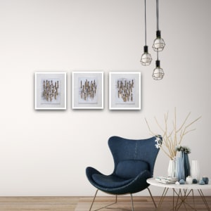 Estudio sonoro para Instrumento (representación gráfica del sonido de los machetes al chocar entre sí) (3 dibujos #124, #126 y #130) by Miguel Rodriguez Sepulveda 