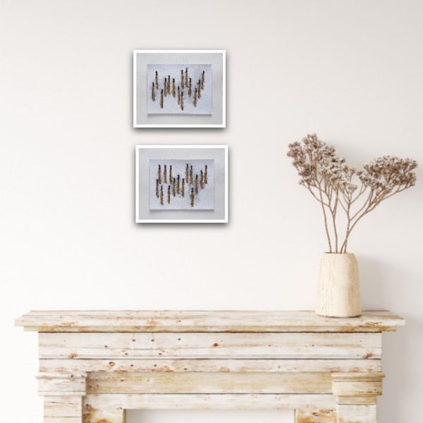 Estudio sonoro para Instrumento (representación gráfica del sonido de los machetes al chocar entre sí) (2 dibujos #105 y #117) by Miguel Rodriguez Sepulveda