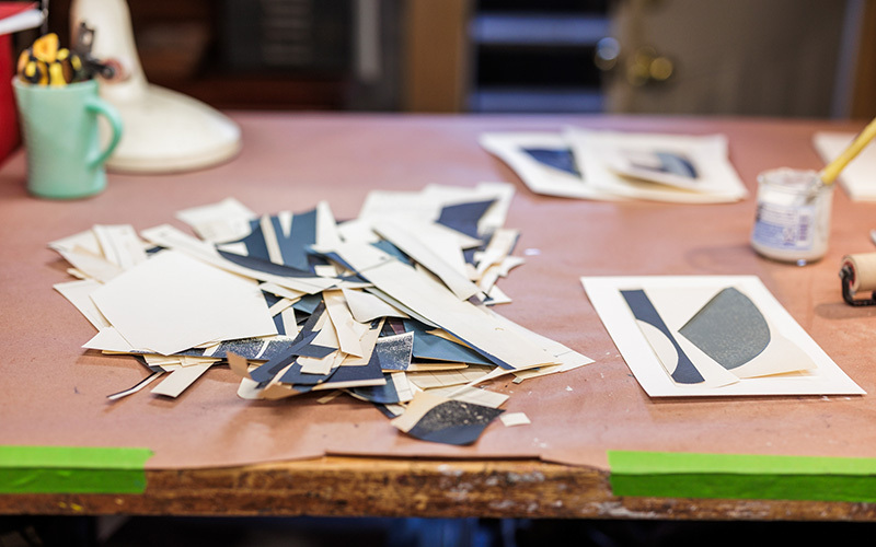 Paper cuttings on a table