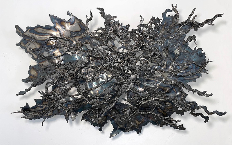 An artwork made of welded metal