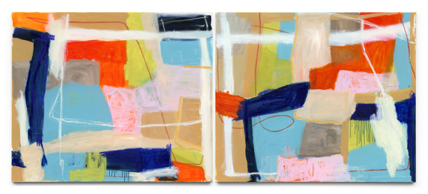 Waterlilies - diptych by Marisabel Gonzalez