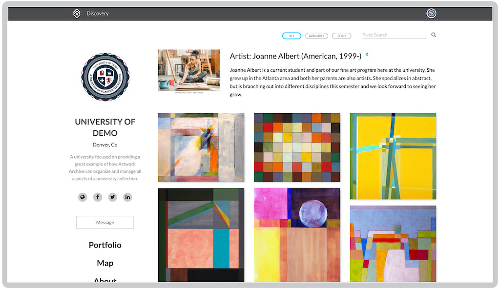 Organization sharing interface