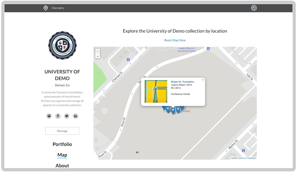 Organization collection sharing features