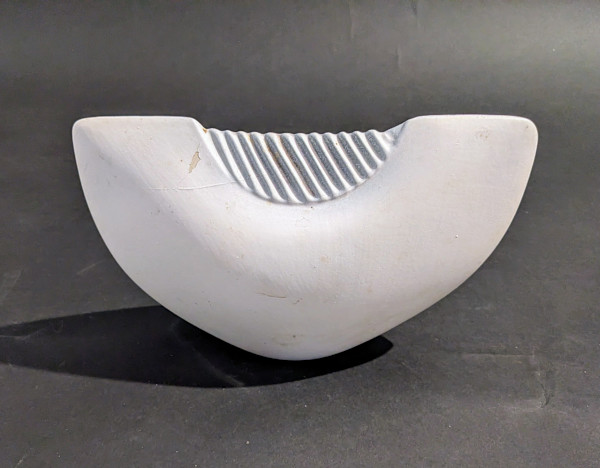 White ceramic ikebana vase