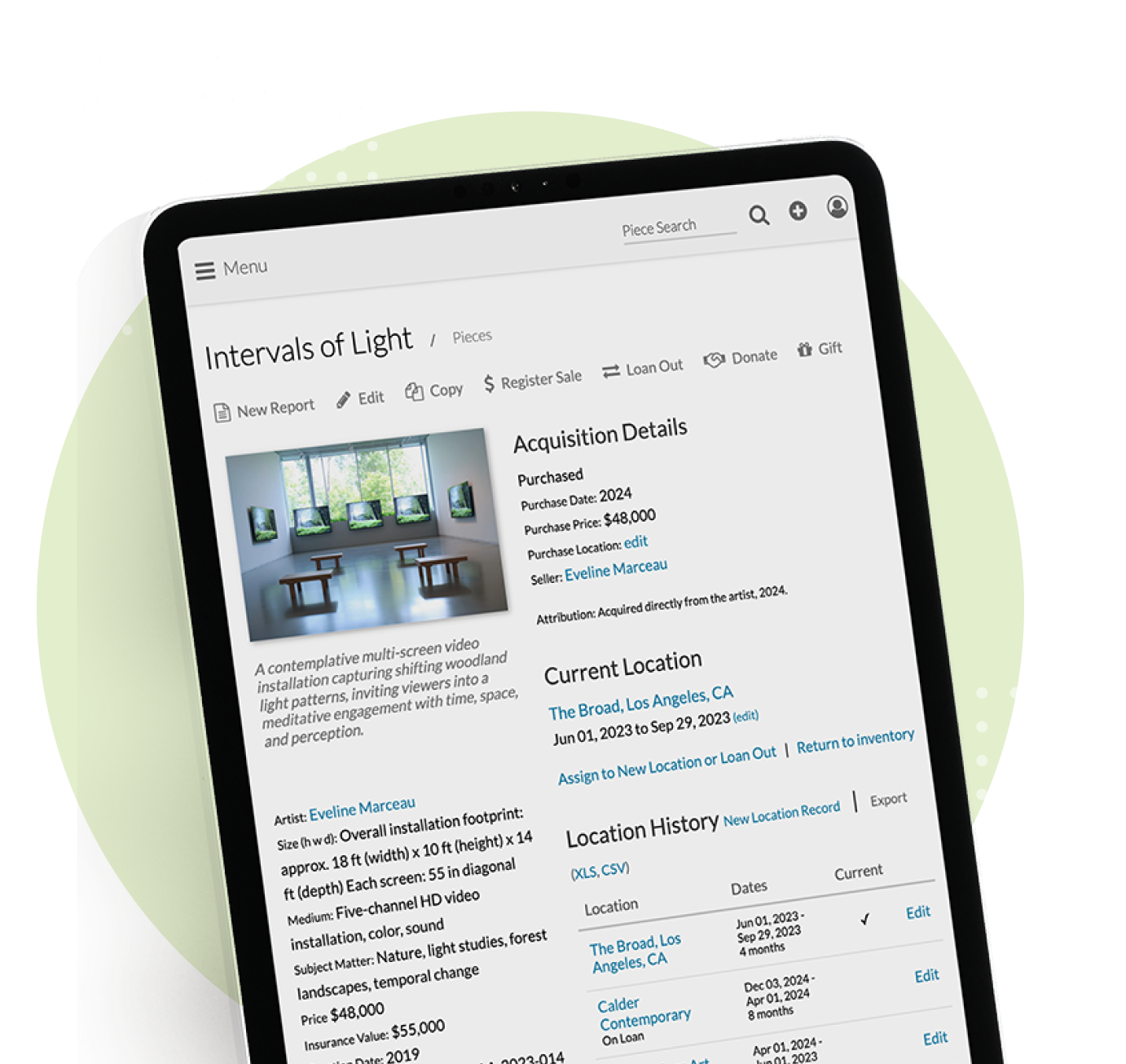 Artwork Archive Platform Details