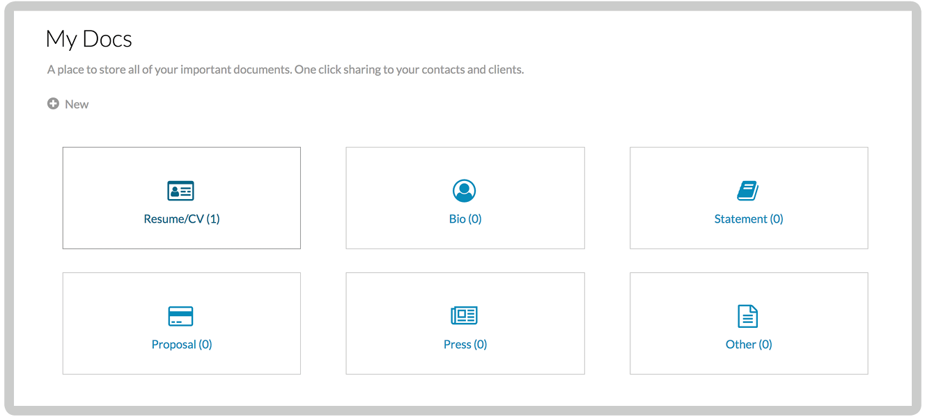 Document storage and management interface